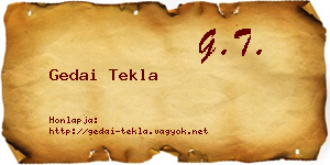 Gedai Tekla névjegykártya